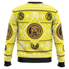 Christmas Yellow Ranger Power Rangers Ugly Christmas Sweater