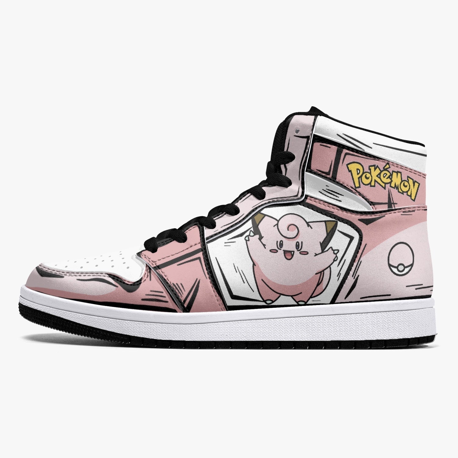 Clefairy Pokemon Mid 1 Basketball Shoes