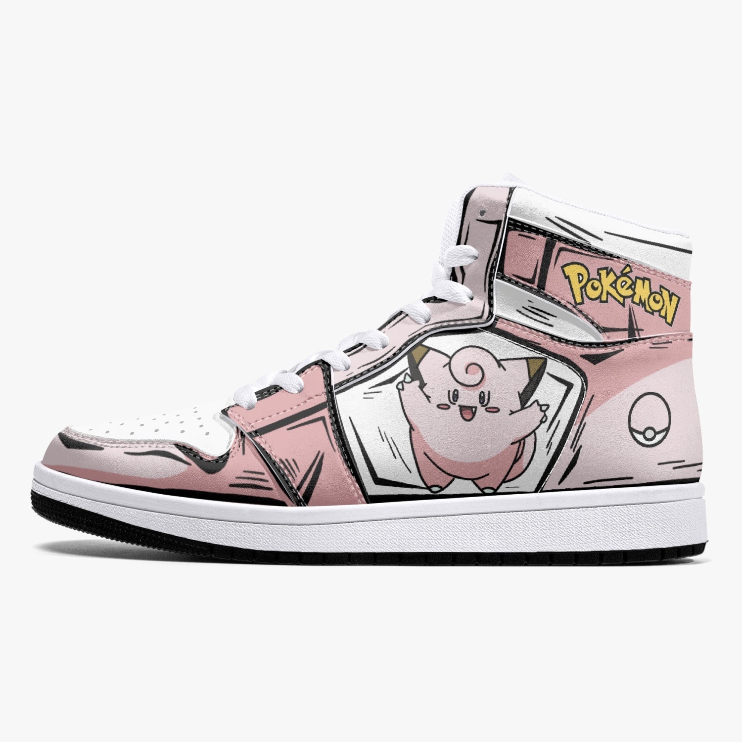 Clefairy Pokemon Mid 1 Basketball Shoes