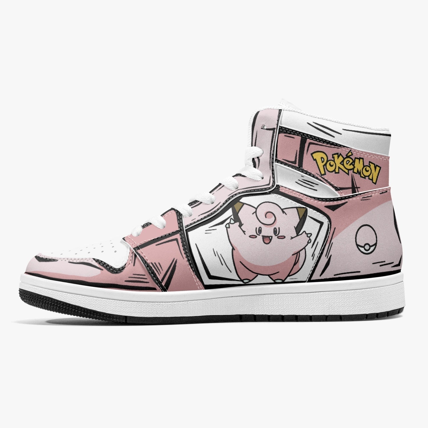 Clefairy Pokemon Mid 1 Basketball Shoes