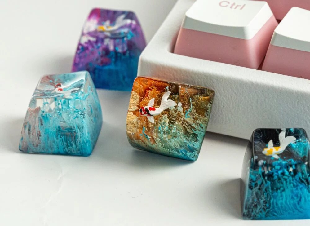 Custom Koi Resin Keycap - Hirosart