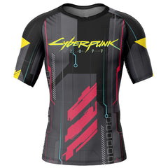 Cyberpunk 2077 Short Sleeve Rash Guard Compression Shirt