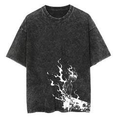 Nysekai "Darkness" Black Clover Vintage Washed Oversized T-Shirt