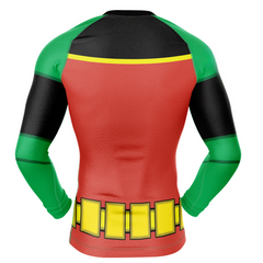 Robin DC Comics Long Sleeve Rash Guard Compression