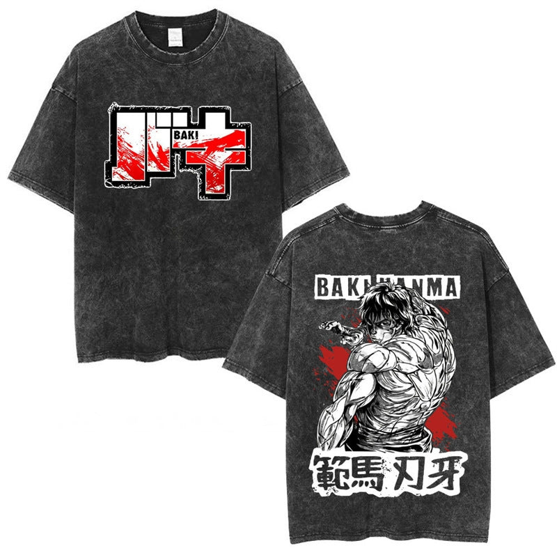 Nysekai "The Grappler" Baki Hanma Vintage Washed Oversized T-Shirt