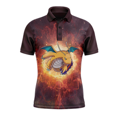 Trippy Dragonite Pokemon Polo Goft Shirt