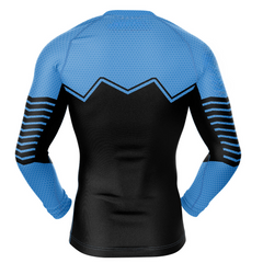 Blue Lantern DC Comics Long Sleeve Rash Guard Compression