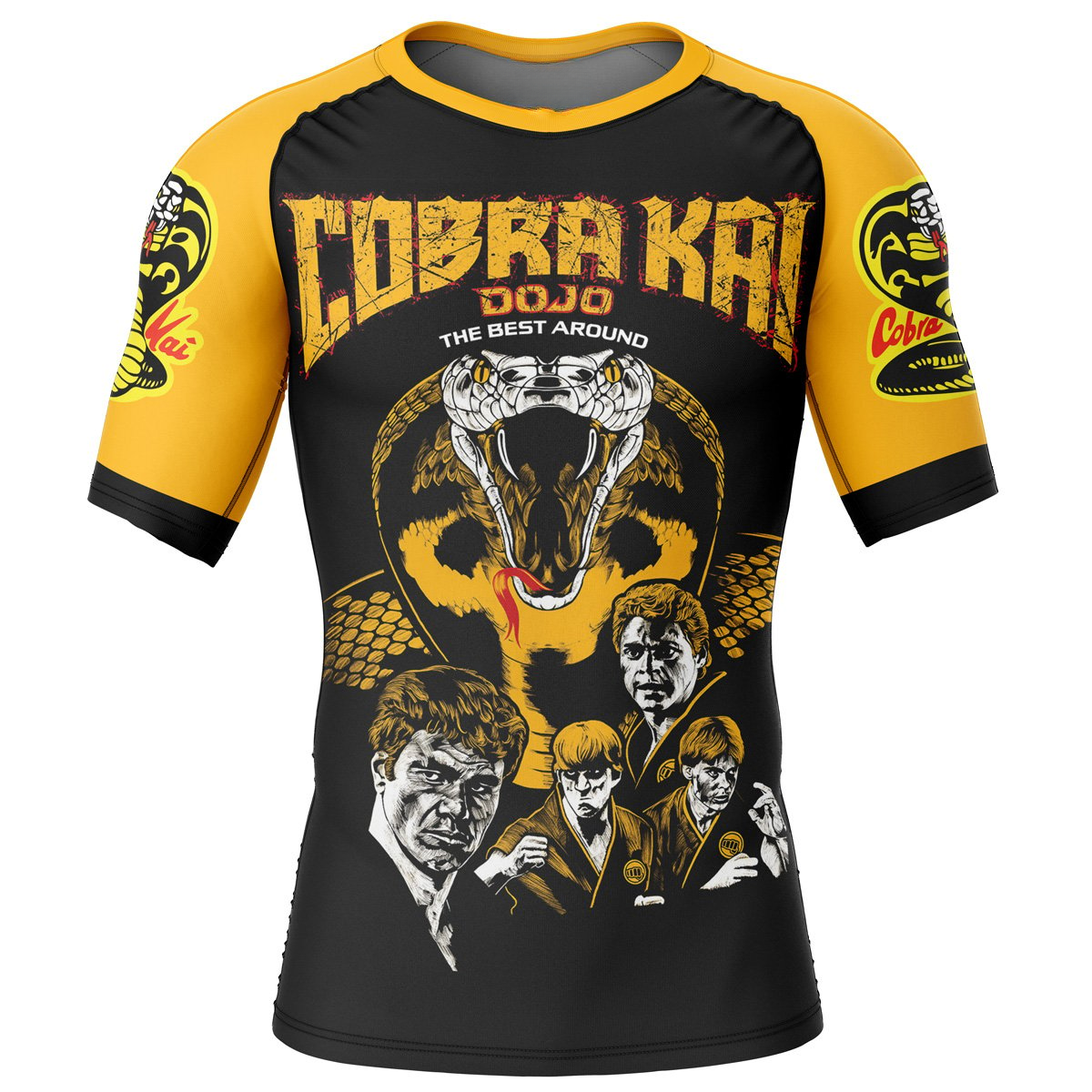 Sweep the Leg Cobra Kai Short Sleeve Rash Guard Compression Shirt