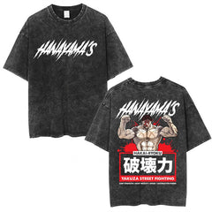Nysekai "Strongest Yakuza" Baki Hanma Vintage Washed Oversized T-Shirt