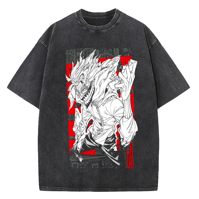 Nysekai "Transformed Okarun" Dandadan Vintage Washed Oversized T-Shirt