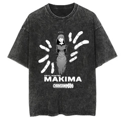 Nysekai "Devil Hunter" Chainsaw Man Vintage Washed Oversized T-Shirt