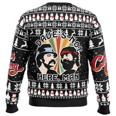 Dave's Not Here Man Cheech and Chong Ugly Christmas Sweater