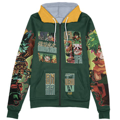 Midoriya Izuku V2 My Hero Academia Streetwear Zip Hoodie Jacket