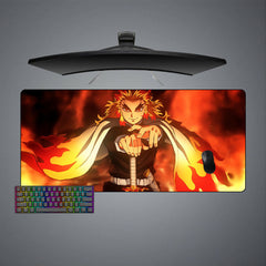 Demon Slayer Rengoku Fire Design M-XXL Size Gaming Mouse Pad Computer Desk Mat