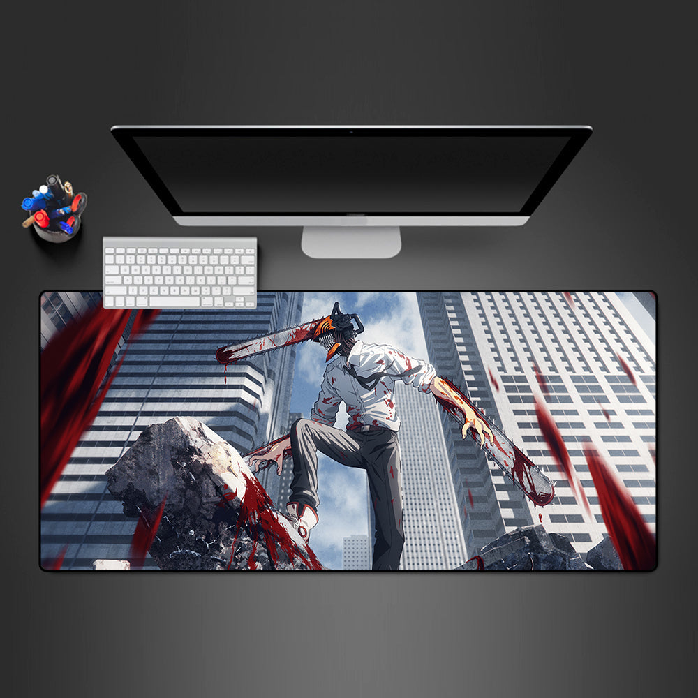 Denji Blood Design M-XXL Size Gaming Mouse Pad, Computer Desk Mat