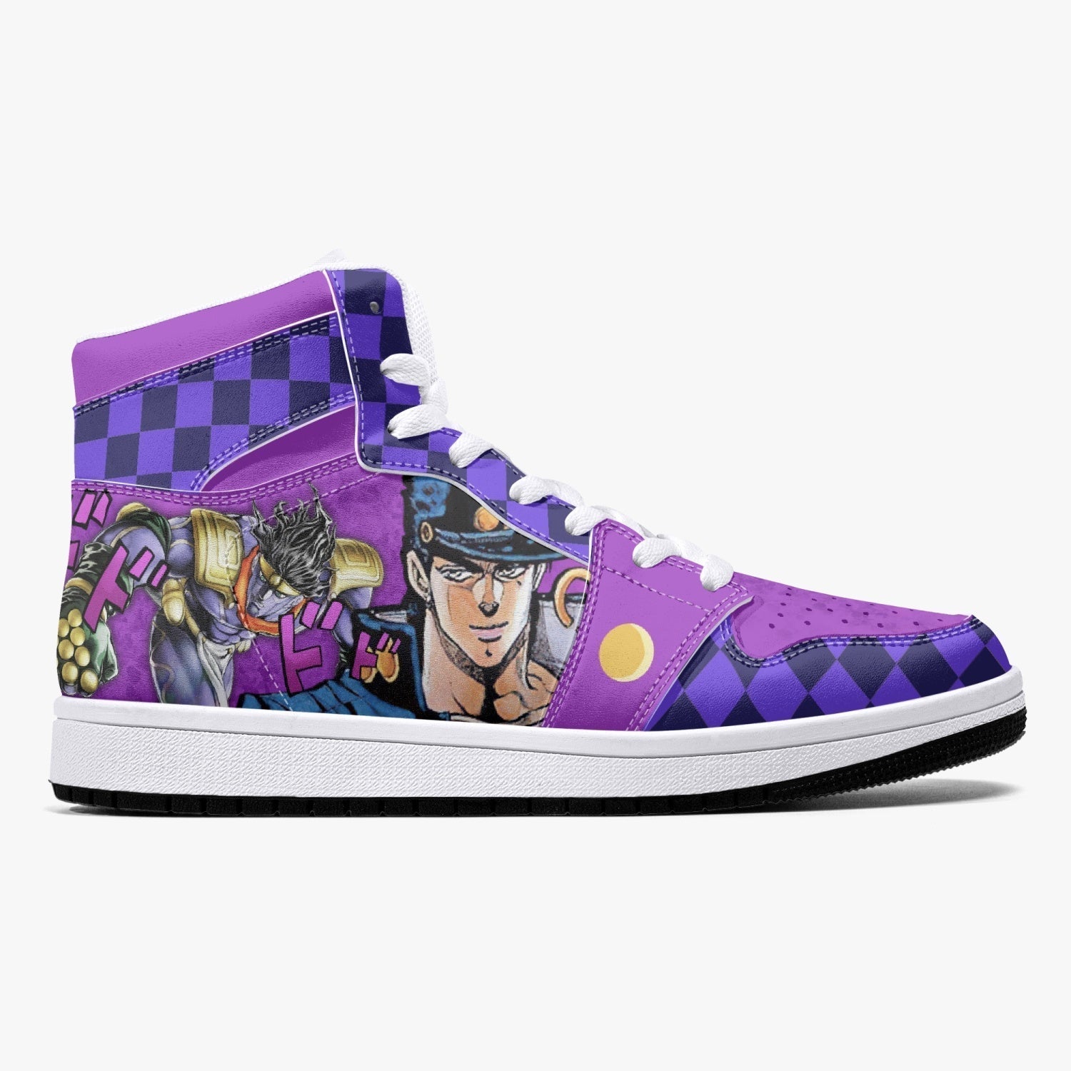 Dio Brando vs Jotaro Kujo JoJo's Bizarre Adventure Mid 1 Basketball Shoes for Kids