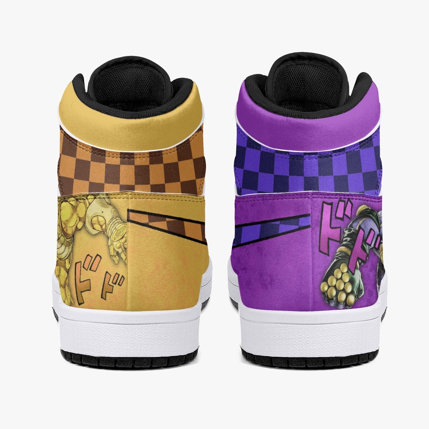 Dio Brando vs Jotaro Kujo JoJo's Bizarre Adventure Mid 1 Basketball Shoes for Kids