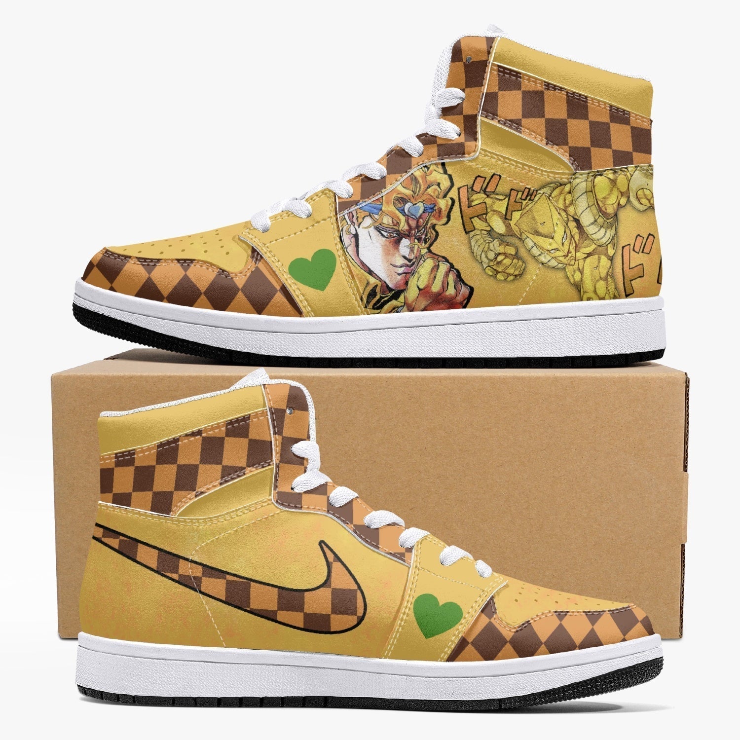 Dio Brando vs Jotaro Kujo JoJo's Bizarre Adventure Mid 1 Basketball Shoes