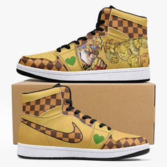 Dio Brando vs Jotaro Kujo JoJo's Bizarre Adventure Mid 1 Basketball Shoes for Kids