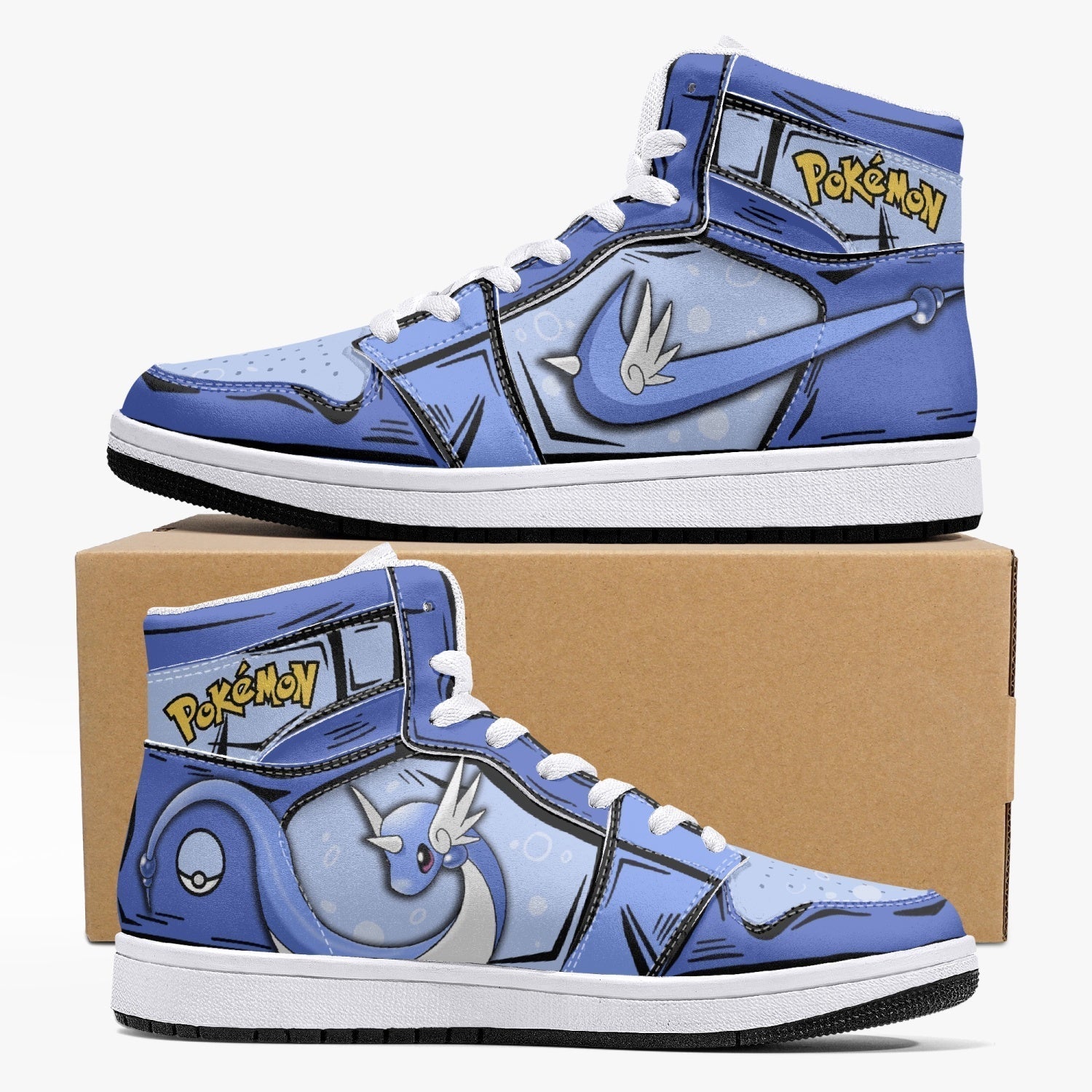 Dragonair Pokemon Mid 1 Basketball Shoes