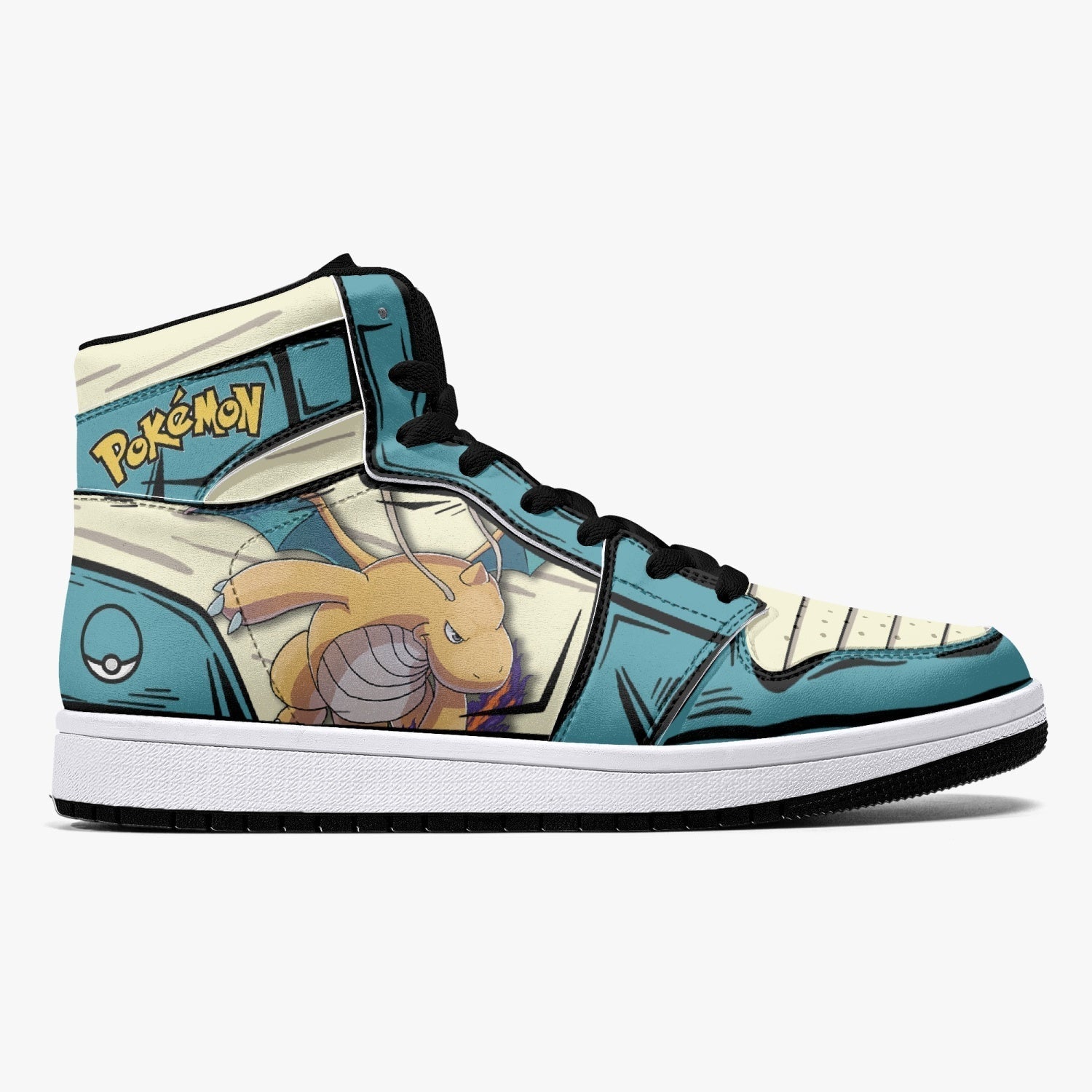 Dragonite Pokemon Mid 1 Basketball Shoes