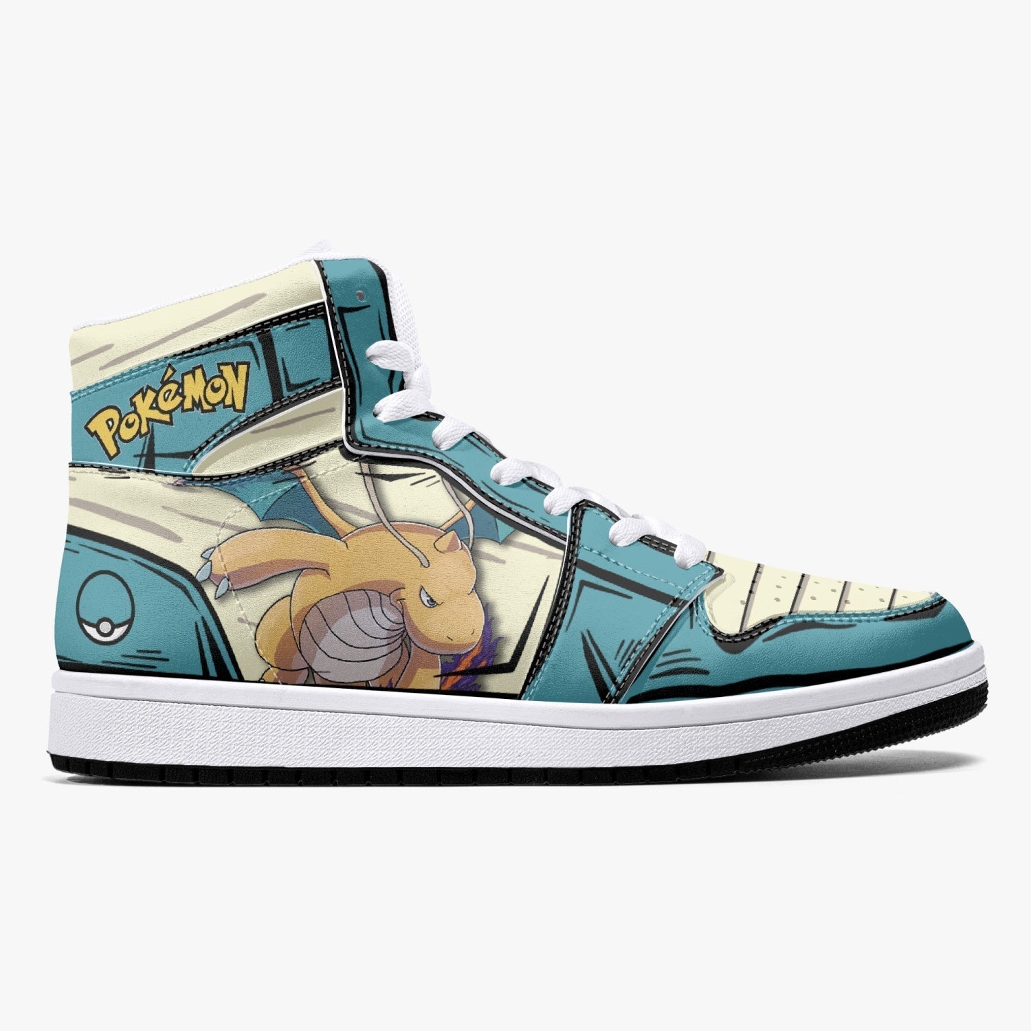 Dragonite Pokemon Mid 1 Basketball Shoes