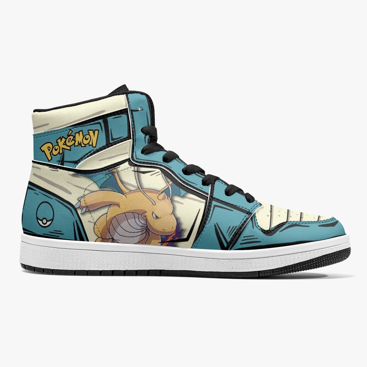 Dragonite Pokemon Mid 1 Basketball Shoes