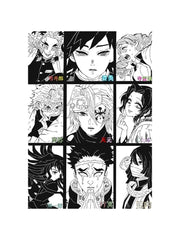 Nysekai "9 Hashira B&W Portrait" Demon Slayer iPhone 11Pro-16Pro Tough Case
