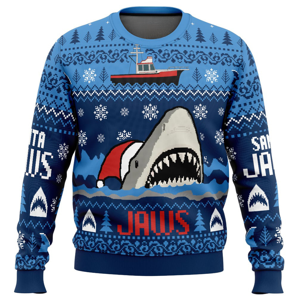 Christmas Shark Santa Jaws Ugly Christmas Sweater