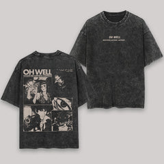 Nysekai "Oh Well, Whatever Happens, Happens Cowboy Bebop" Vintage Washed Oversized T-Shirt