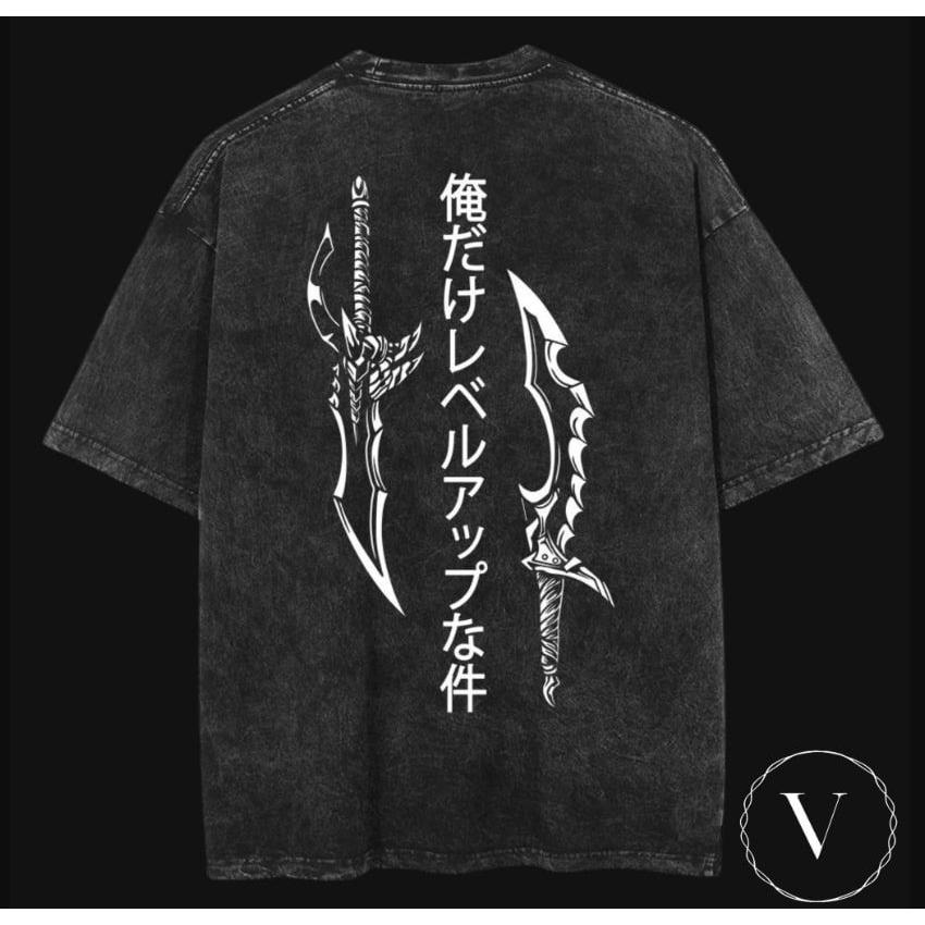 Solo Leveling v1 Backprint x Anime Oversized Vintage Shirt T-shirts, Crewnecks, Hoodies � Gifts Suitable for Anyone Sweatshirt