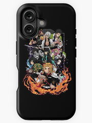 Nysekai "Demon Slayer Black and White Manga iPhone 11-16 Tough Case