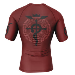 Edward Elric v2 Fullmetal Alchemist Short Sleeve Rash Guard Compression Shirt