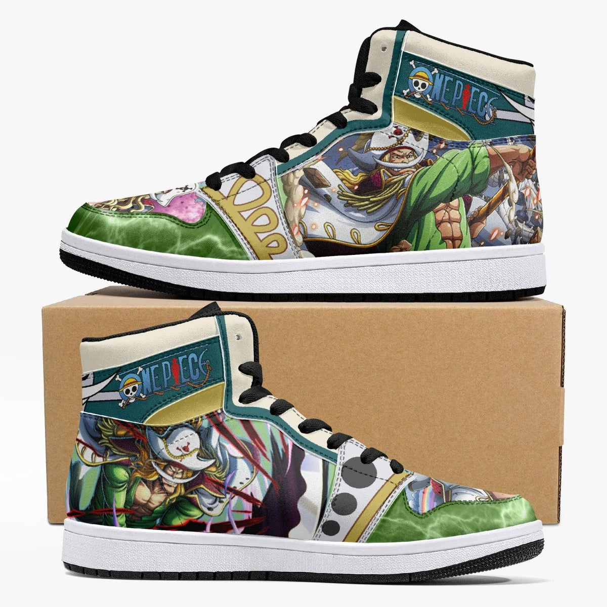 Edward Newgate Wano One Piece Mid 1 Basketball Shoes