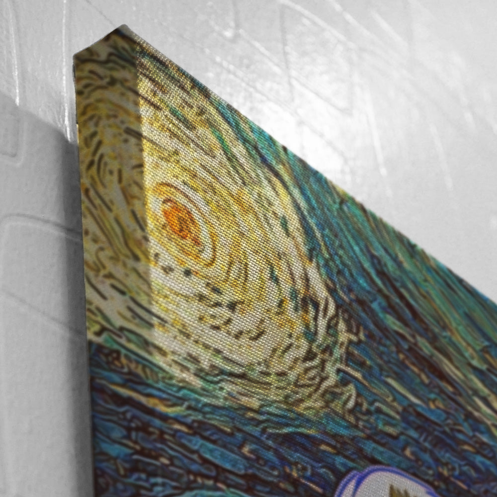 Epic Battle Dragonball Z Starry Night Canvas Print Wall Art