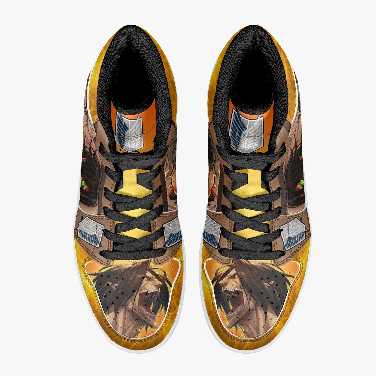 Eren Yeager Attack Titan Shingeki no Kyojin Mid 1 Basketball Shoes