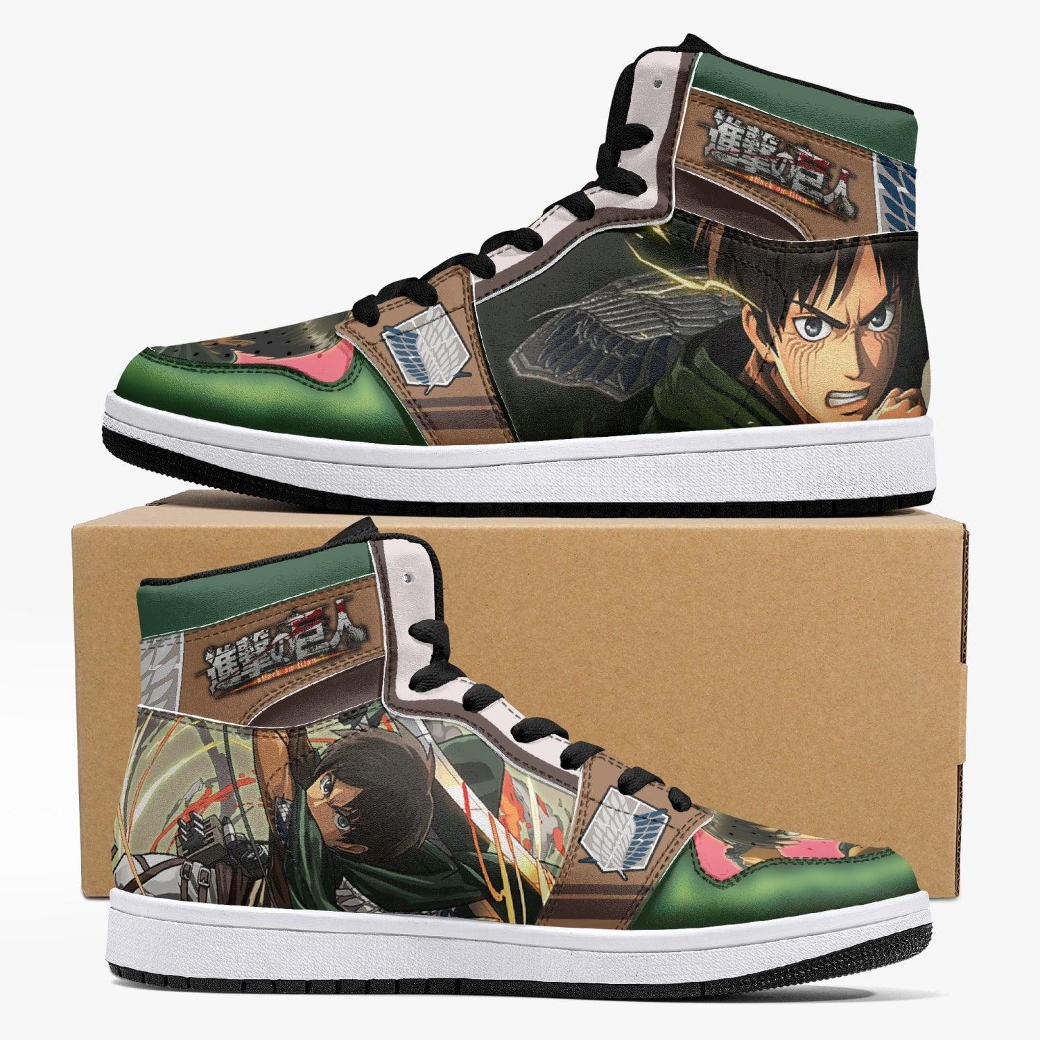 Eren Yeager Survey Corps Attack on Titan Mid 1 Basketball Shoes for Kids