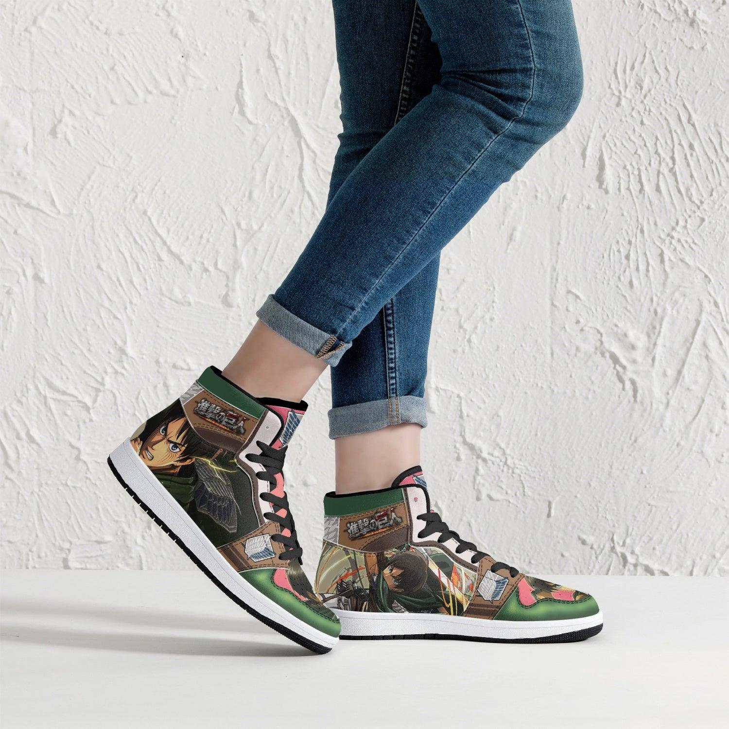 Eren Yeager Survey Corps Attack on Titan Mid 1 Basketball Shoes