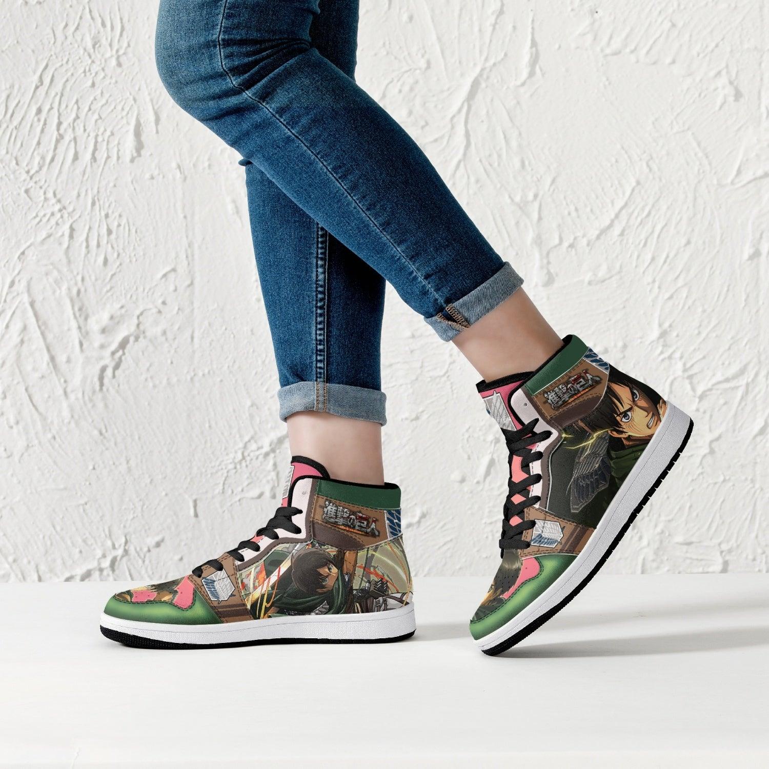 Eren Yeager Survey Corps Attack on Titan Mid 1 Basketball Shoes