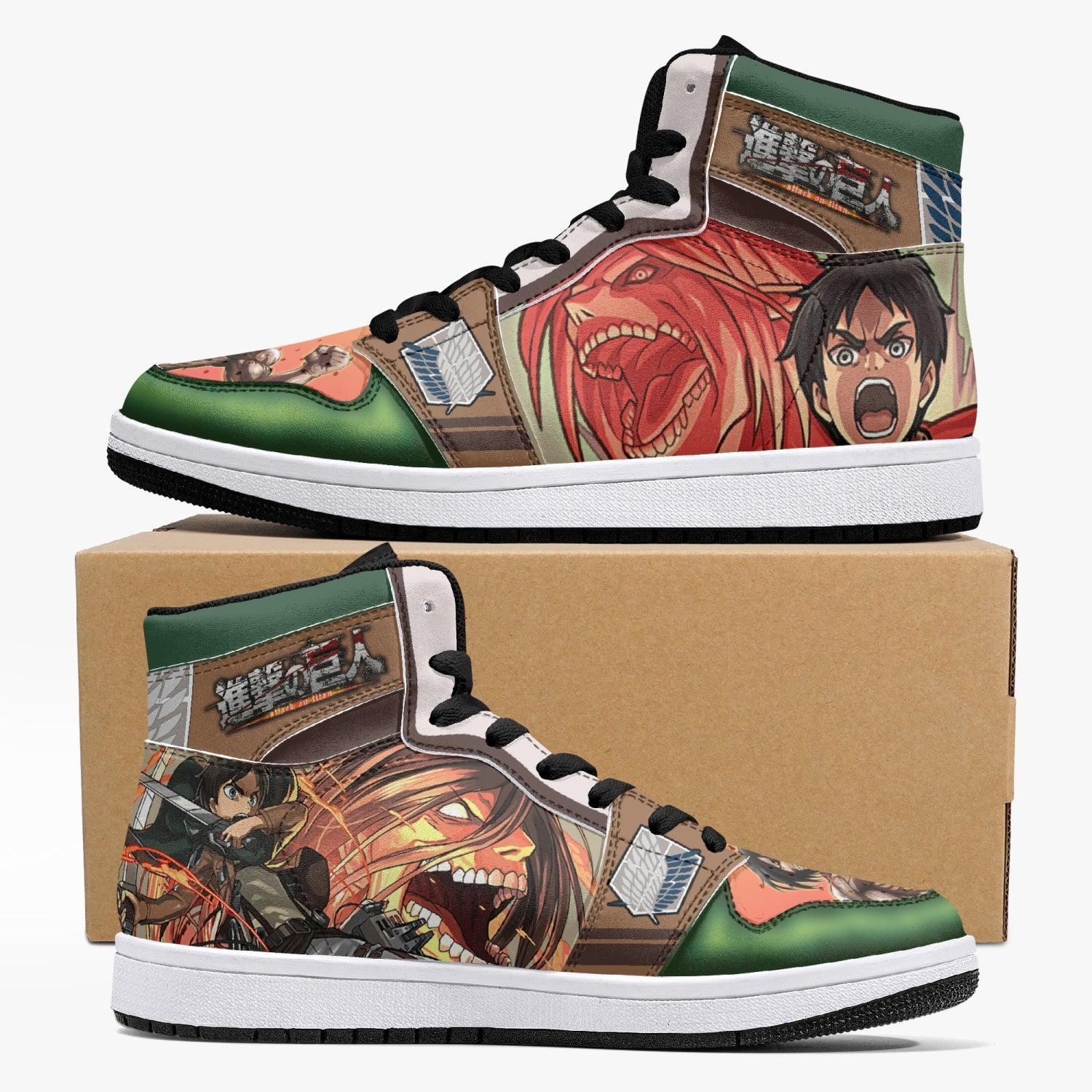 Eren Yeager Titan Transformation Attack on Titan Mid 1 Basketball Shoes for Kids