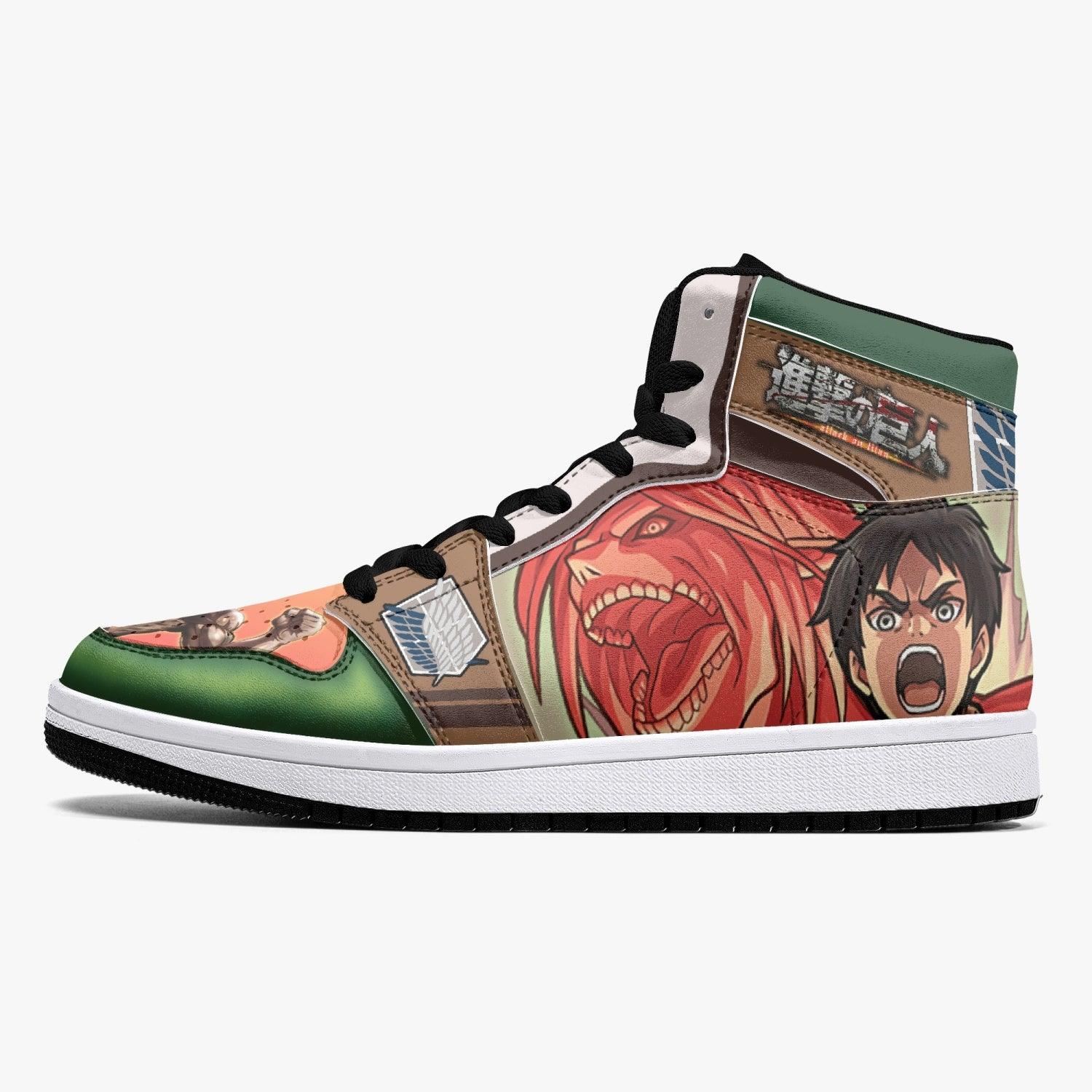 Eren Yeager Titan Transformation Attack on Titan Mid 1 Basketball Shoes for Kids