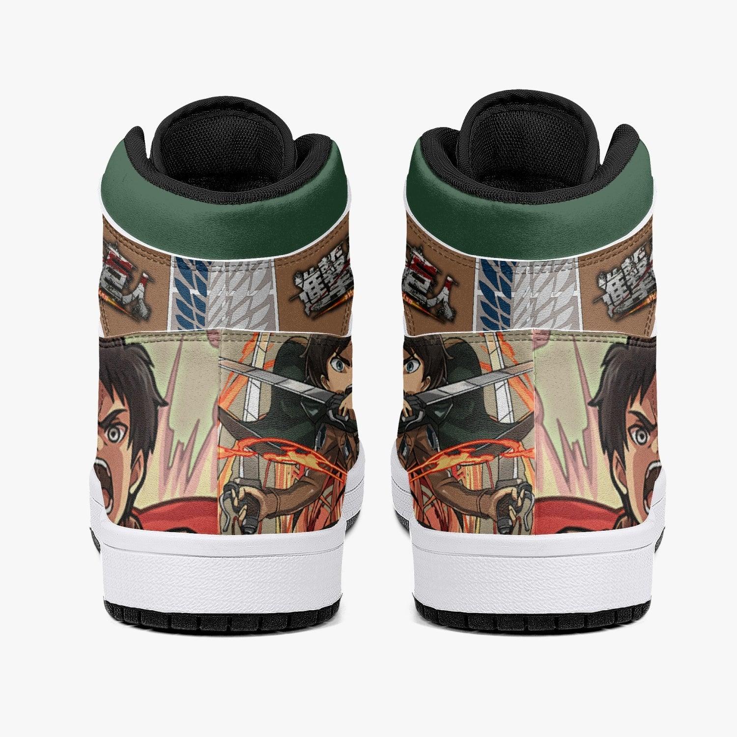 Eren Yeager Titan Transformation Attack on Titan Mid 1 Basketball Shoes for Kids