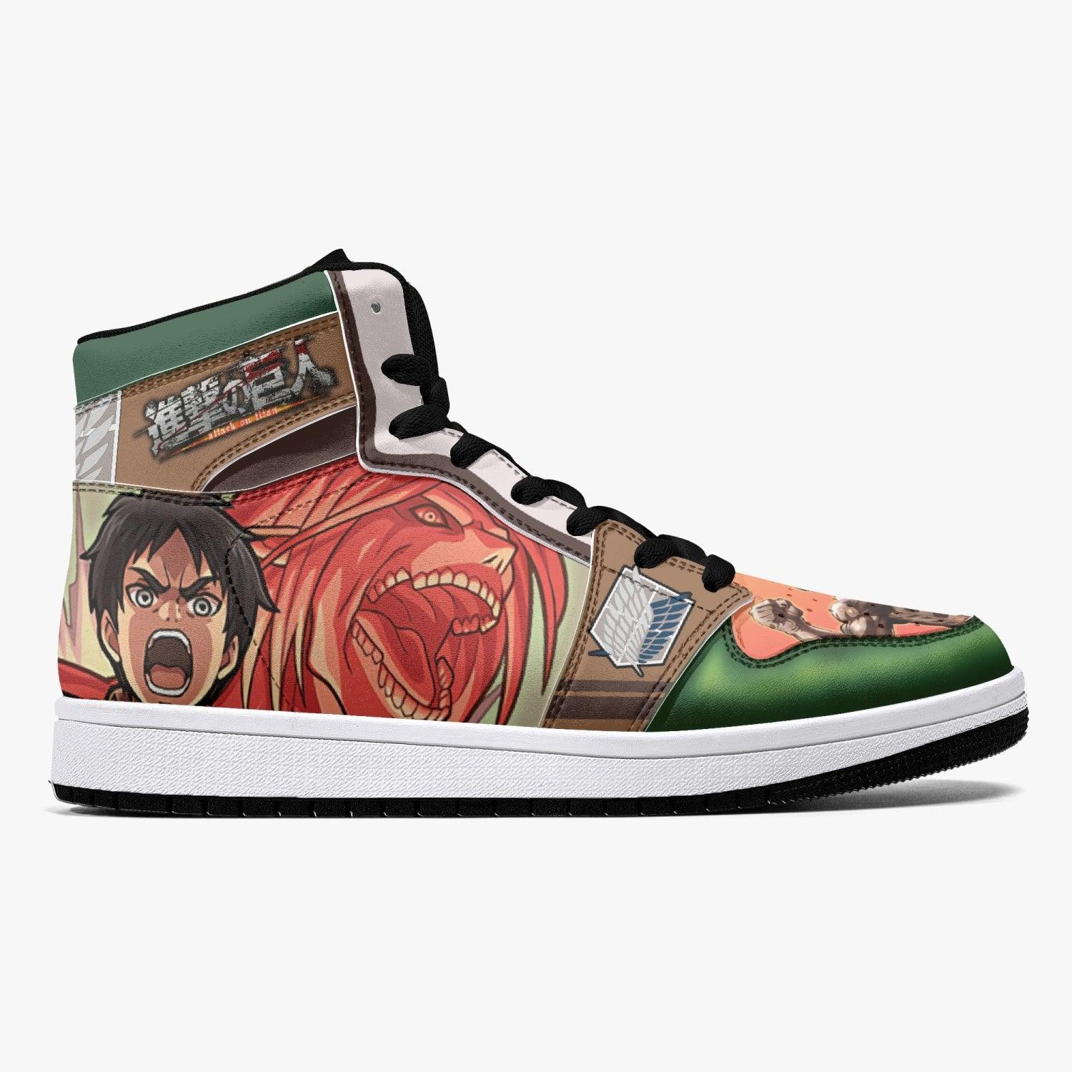 Eren Yeager Titan Transformation Attack on Titan Mid 1 Basketball Shoes for Kids