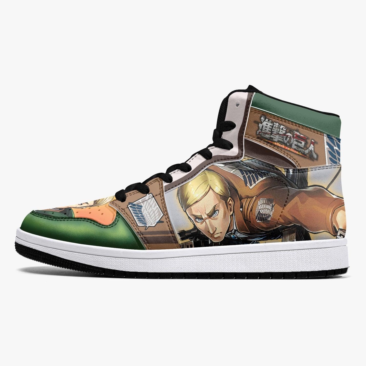 Erwin Smith Attack on Titan Mid 1 Basketball Shoes for Kids