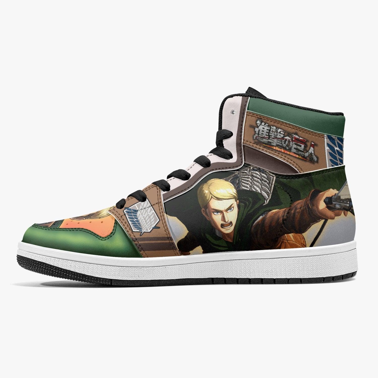 Erwin Smith Attack on Titan Mid 1 Basketball Shoes for Kids