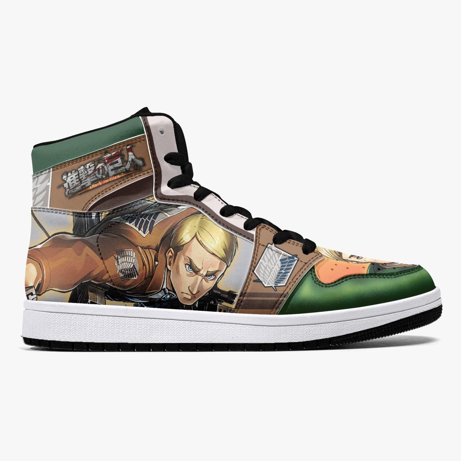 Erwin Smith Attack on Titan Mid 1 Basketball Shoes for Kids