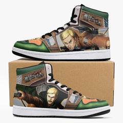 Erwin Smith Attack on Titan Mid 1 Basketball Shoes for Kids