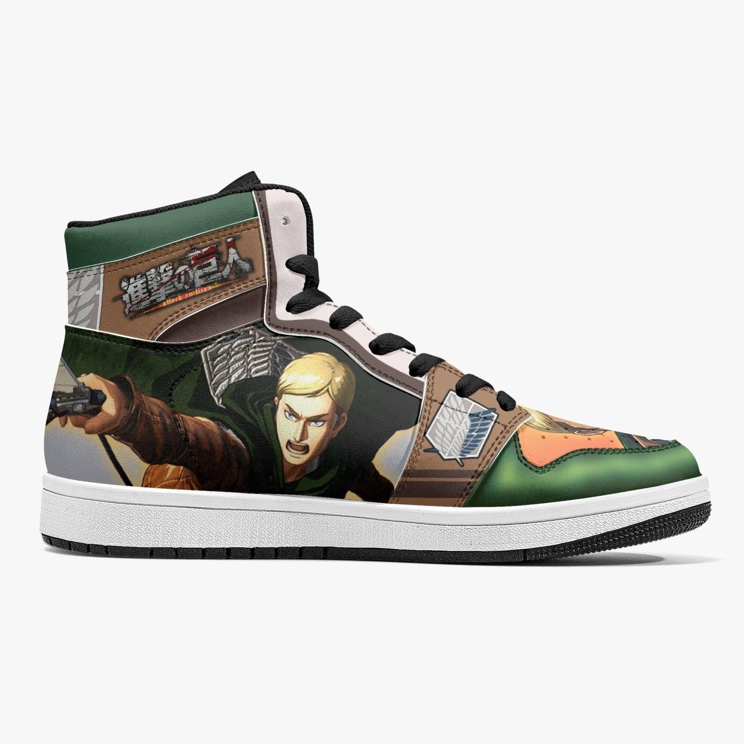 Erwin Smith Attack on Titan Mid 1 Basketball Shoes for Kids