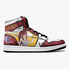 Erza Scarlet Fairy Tail Mid 1 Basketball Shoes for Kids