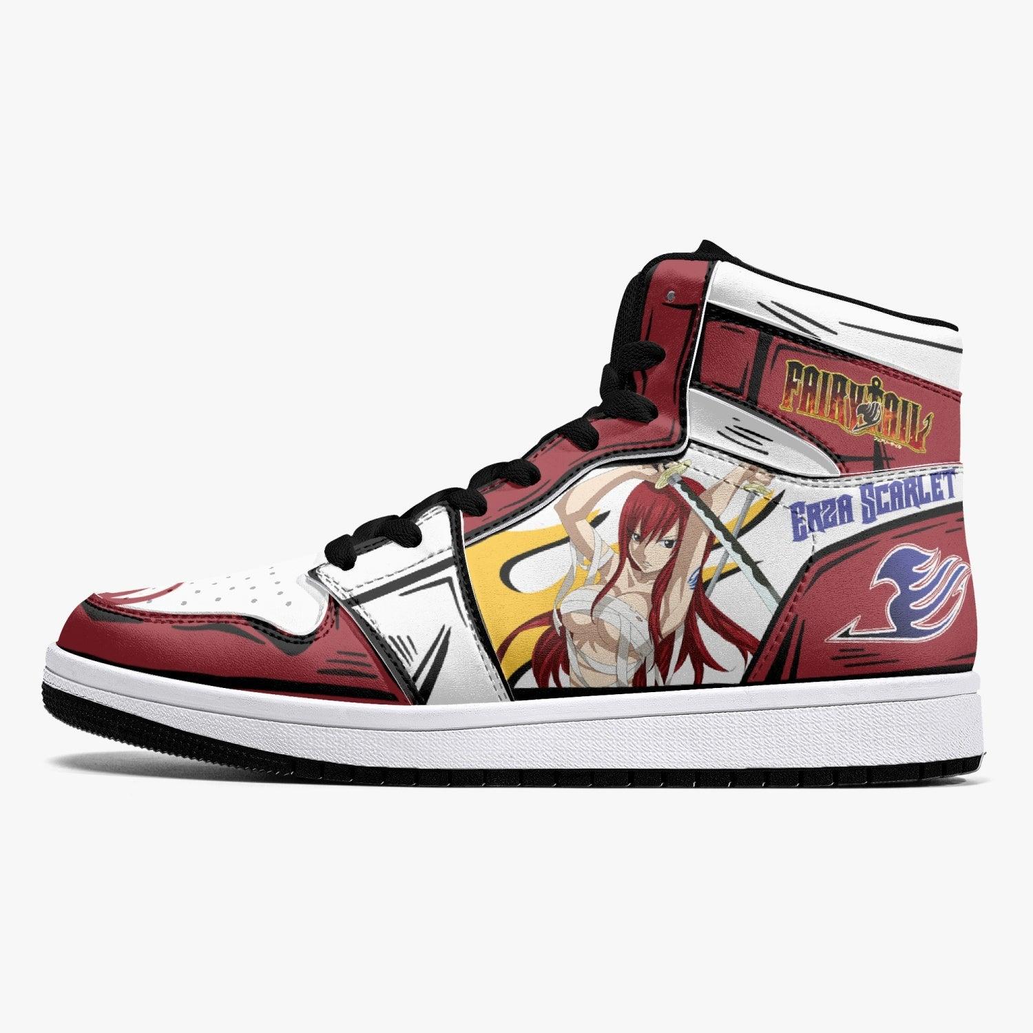 Erza Scarlet Fairy Tail Mid 1 Basketball Shoes for Kids